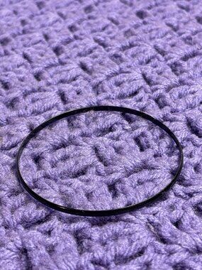 Vintage Black Metal Bangle Bracelet 8.25 inches